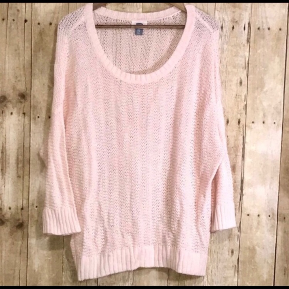 Old Navy Plus Pink Cropped Sweater